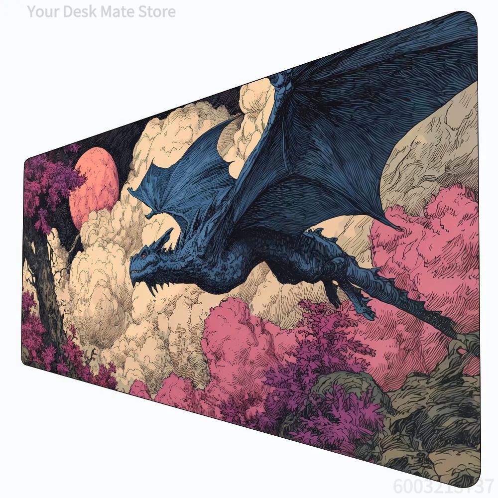 Play Mat Neoprene - Retro Fantasy Dragon MTG Playmat Magic