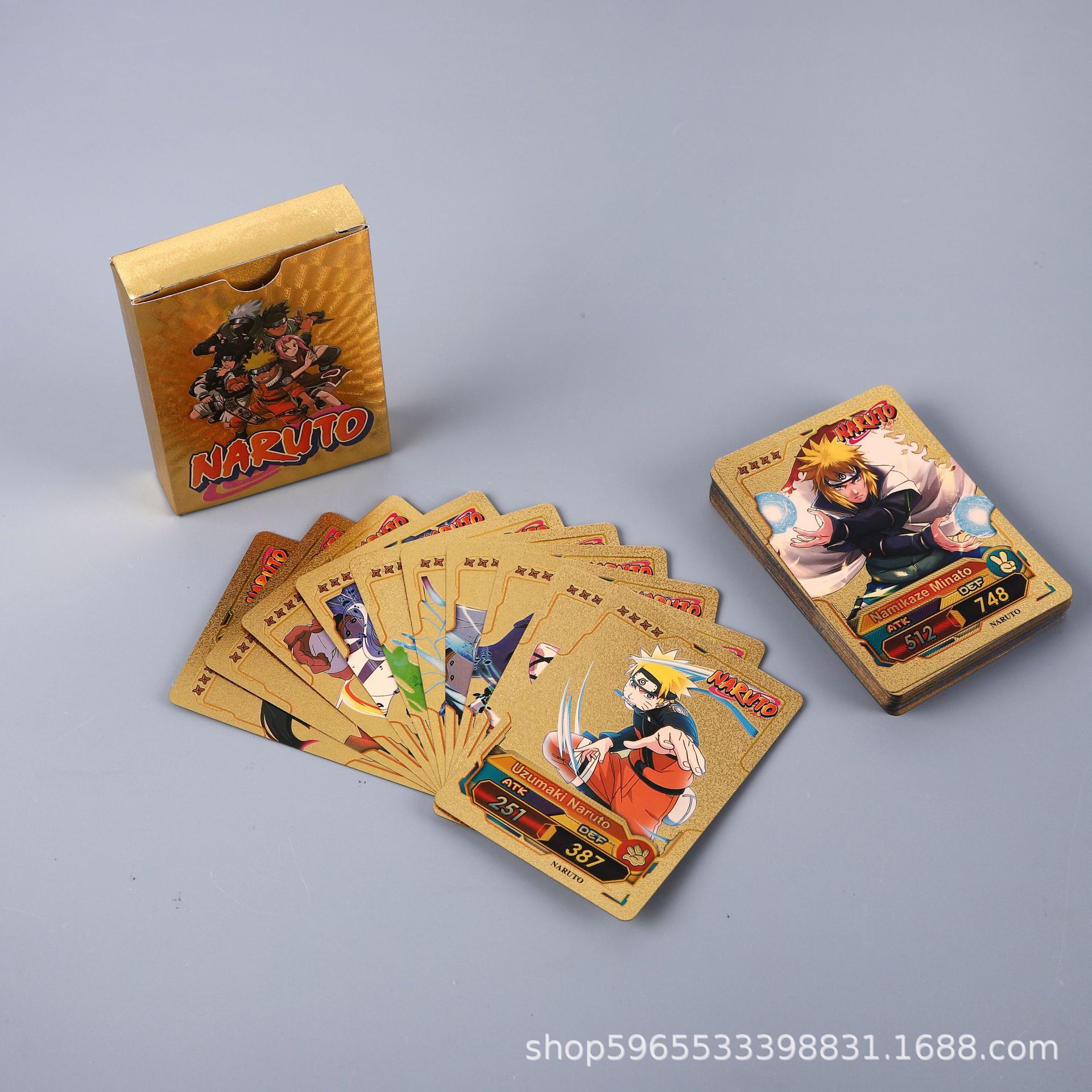 55pcs Naruto Card Gold English - đánh giá và giá Board Game Naruto