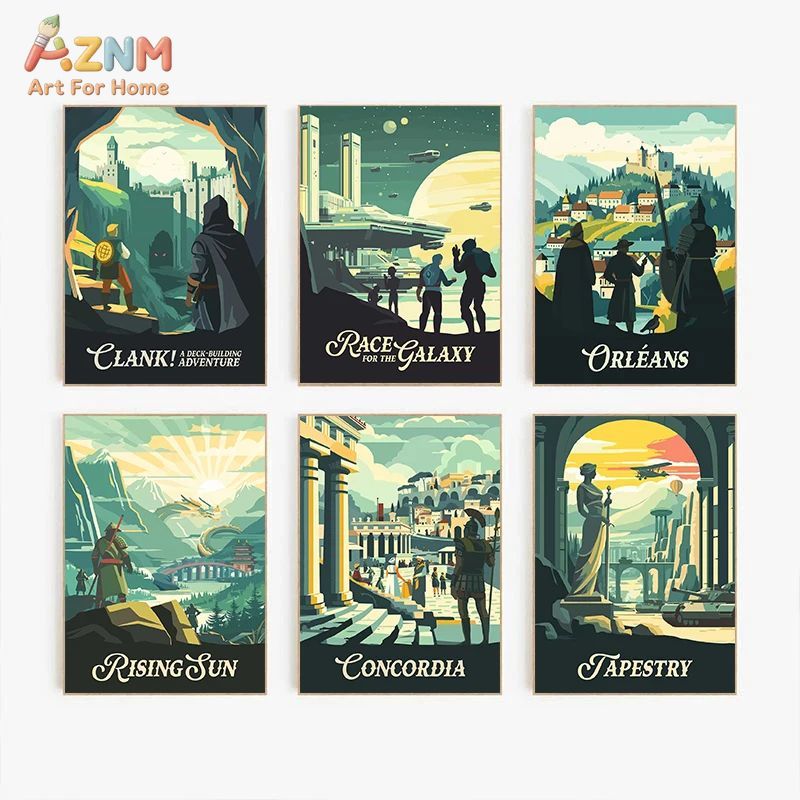 AZNM Retro Board Game Art Canv - đánh giá và giá Board Game Azul