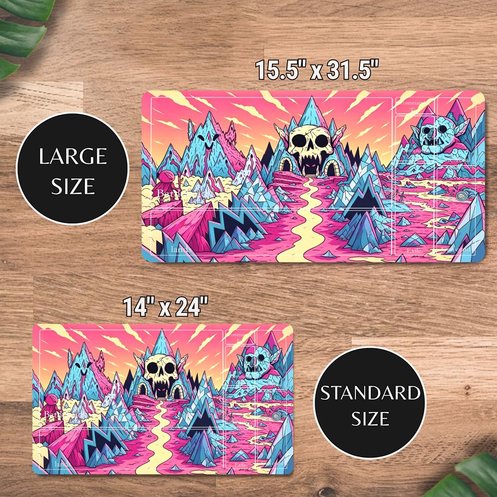 Cartoon Pink Skull Mountain TC - đánh giá và giá Play Mat Neoprene