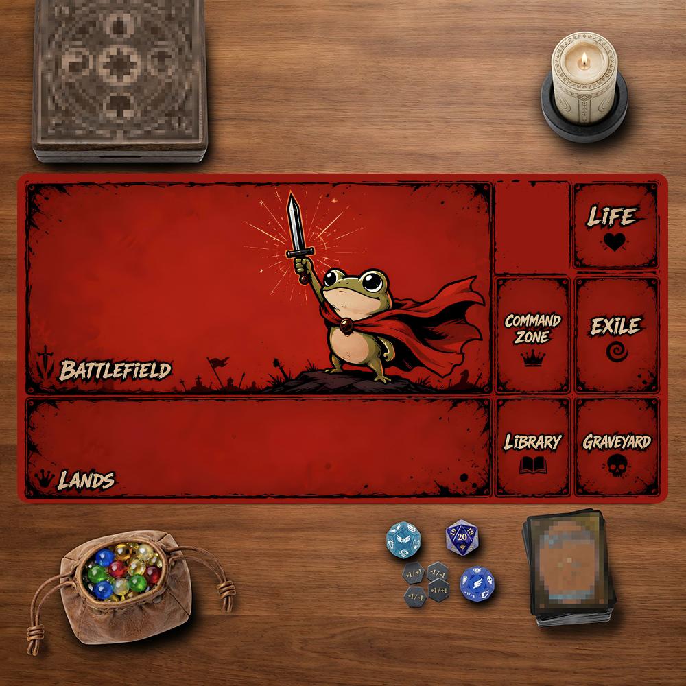 Red Cape Sword Frog  MTG&TCG T - đánh giá và giá Play Mat Neoprene