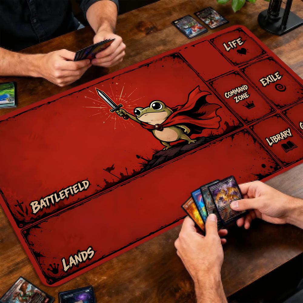 Red Cape Sword Frog  MTG&TCG T - đánh giá và giá Play Mat Neoprene