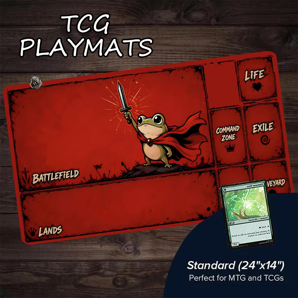 Red Cape Sword Frog  MTG&TCG T - đánh giá và giá Play Mat Neoprene