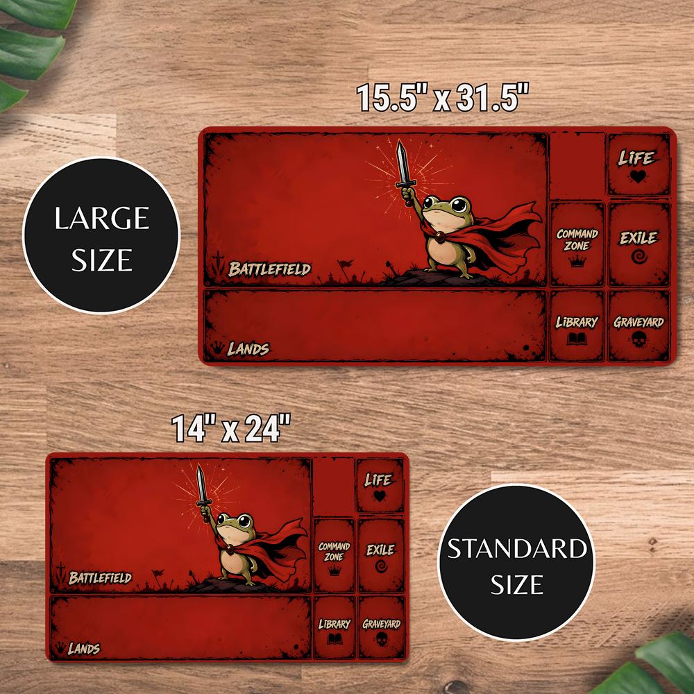Red Cape Sword Frog  MTG&TCG T - đánh giá và giá Play Mat Neoprene